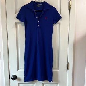 Polo by Ralph Lauren Cobalt Blue Shirt Mini Dress - Size XS